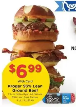 Kroger Kroger 93% Lean Ground Beef offer