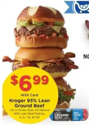 Kroger Kroger 93% Lean Ground Beef offer