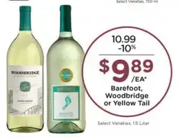 Kroger Barefoot, Woodbridge or Yellow Tail offer