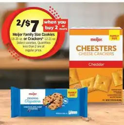 Meijer Meijer Family Size Cookies or Crackers offer