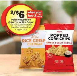Meijer Meijer Popped Corn Chips or Rice Crisps offer