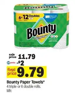 Meijer Bounty Paper Towels offer