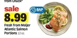 Meijer Fresh from Meijer Atlantic Salmon Portions offer
