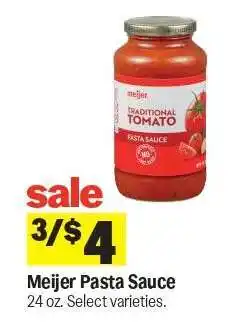 Meijer Meijer Pasta Sauce offer