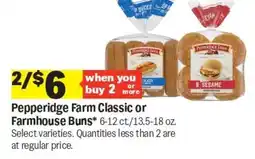 Meijer Pepperidge Farm Classic or Farmhouse Buns offer