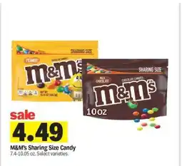Meijer M&M's Sharing Size Candy offer