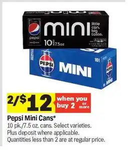 Meijer Pepsi Mini Cans offer
