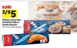 Meijer Pillsbury Crescents, Cinnamon Rolls or Grands Biscuits offer