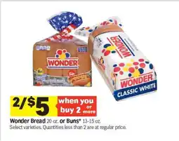 Meijer Wonder Bread or Buns offer