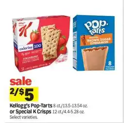 Meijer Kellogg’s Pop-Tarts or Special K Crisps offer
