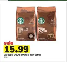 Meijer Starbucks Ground or Whole Bean Coffee offer