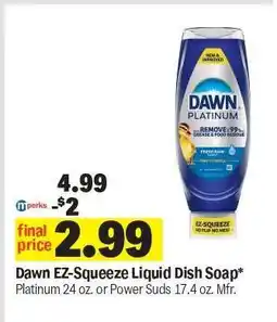 Meijer Dawn EZ-Squeeze Liquid Dish Soap offer