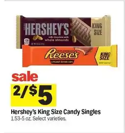 Meijer Hershey's King Size Candy Singles offer
