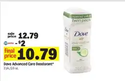 Meijer Dove Advanced Care Deodorant offer