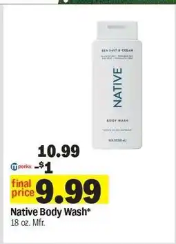 Meijer Native Body Wash offer