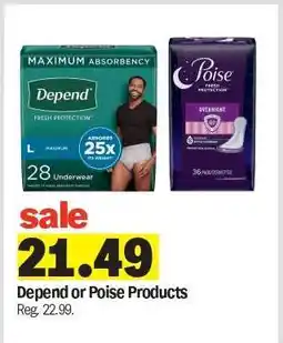 Meijer Depend or Poise Products offer