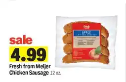 Meijer Fresh from Meijer Chicken Sausage offer