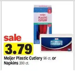 Meijer Meijer Plastic Cutlery or Napkins offer