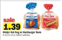 Meijer Meijer Hot Dog or Hamburger Buns offer