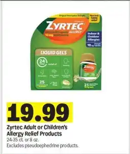 Meijer Zyrtec Adult or Children’s Allergy Relief Products offer