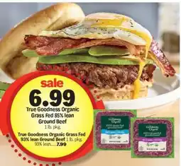 Meijer True Goodness Organic Grass Fed 85% lean Ground Beef offer