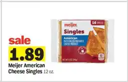 Meijer Meijer American Cheese Singles offer