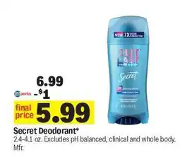 Meijer Secret Deodorant offer