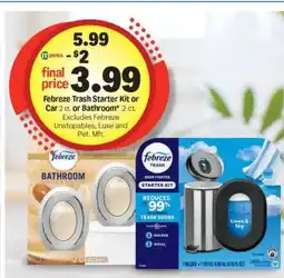 Meijer Febreze Trash Starter Kit or Car 2 ct. or Bathroom 2 ct offer