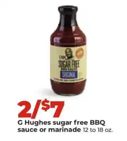 Hy-Vee G Hughes Sugar Free BBQ Sauce or Marinade offer