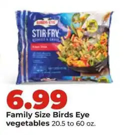 Hy-Vee Family Size Birds Eye Vegetables offer