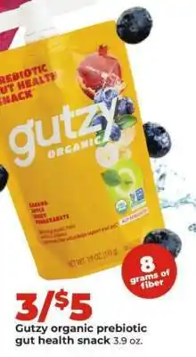 Hy-Vee Gutzy Organic Prebiotic Gut Health Snack offer