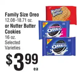 Smart & Final Family Size Oreo or Nutter Butter Cookies offer