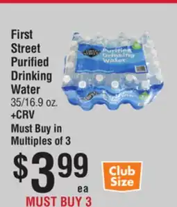 Smart & Final First Street Purified Drinking Water offer
