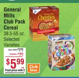 Smart & Final General Mills Club Pack Cereal offer
