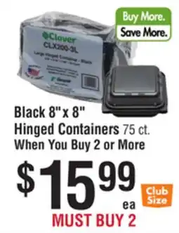 Smart & Final Black 8 x 8 Hinged Containers offer