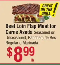 Smart & Final Beef Loin Flap Meat for Carne Asada offer