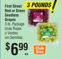 Smart & Final First Street Red or Green Seedless Grapes offer