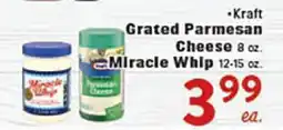 Rio Valley Market •Kraft Grated Parmesan Cheese 8 oz. •Miracle Whip 12-15 oz offer