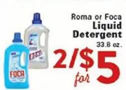 Rio Valley Market Roma or Foca Liquid Detergent offer
