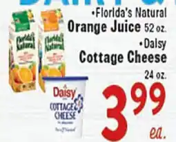Rio Valley Market • Florida's Natural Orange Juice 52 oz. • Daisy Cottage Cheese 24 oz offer