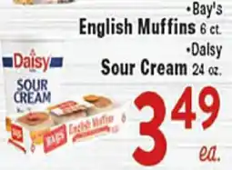 Rio Valley Market • Bay's English Muffins 6 ct. • Daisy Sour Cream 24 oz offer