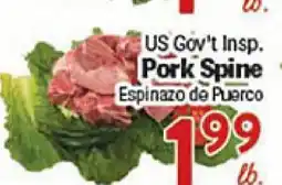 Rio Valley Market US Gov't Insp. Pork Spine offer
