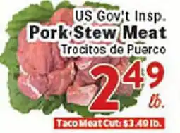 Rio Valley Market US Gov't Insp. Pork Stew Meat offer