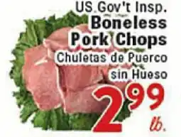 Rio Valley Market US Gov't Insp. Boneless Pork Chops offer
