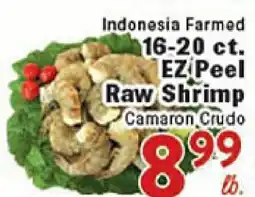 Rio Valley Market Indonesia Farmed 16-20 ct. EZ Peel Raw Shrimp offer