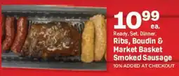 Market Basket Ribs, Boudin & Market Basket Smoked Sausage offer