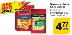 Albertsons Sargento String, Stick Cheese offer