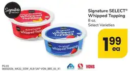 Albertsons Signature SELECT Whipped Topping offer