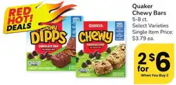 Albertsons Quaker Chewy Bars offer