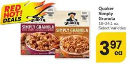 Albertsons Quaker Simply Granola offer